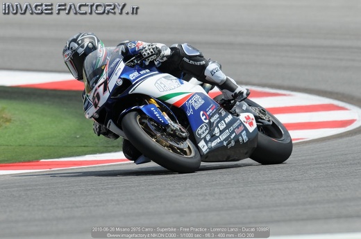 2010-06-26 Misano 2975 Carro - Superbike - Free Practice - Lorenzo Lanzi - Ducati 1098R